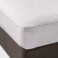Girls’ microfiber fitted sheet with elastic corners in pink heart pattern – clearance item