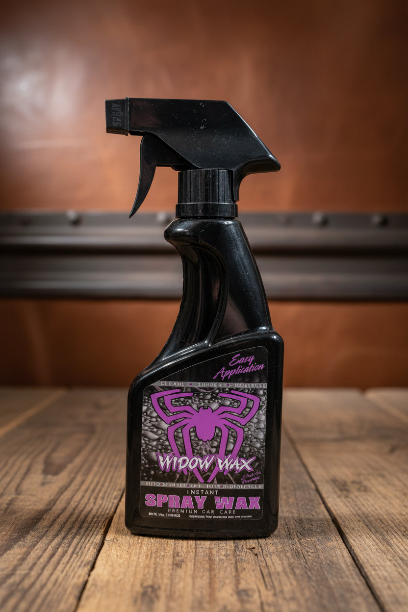 New Spray Bottle of instant Spray Wax made by Widow Wax. 
