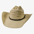 Straw cowboy hat with a black hat band