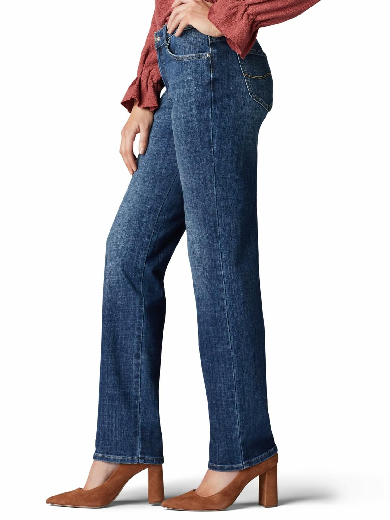 Jaded Womens Blue jeans medium  worn by a person on a white background