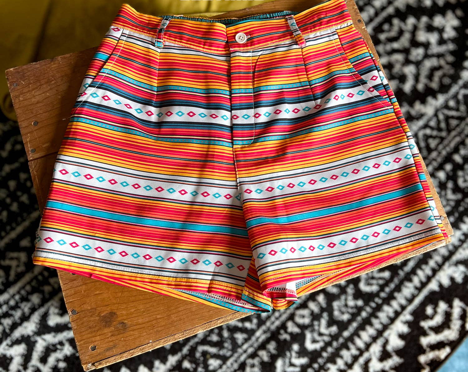 Women's Serape Print Shorts – Western Boho Style