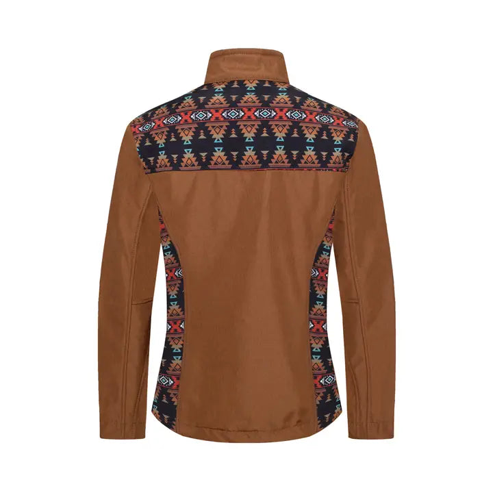 Women's Softshell Aztec Print Fleece-Lined Jackets