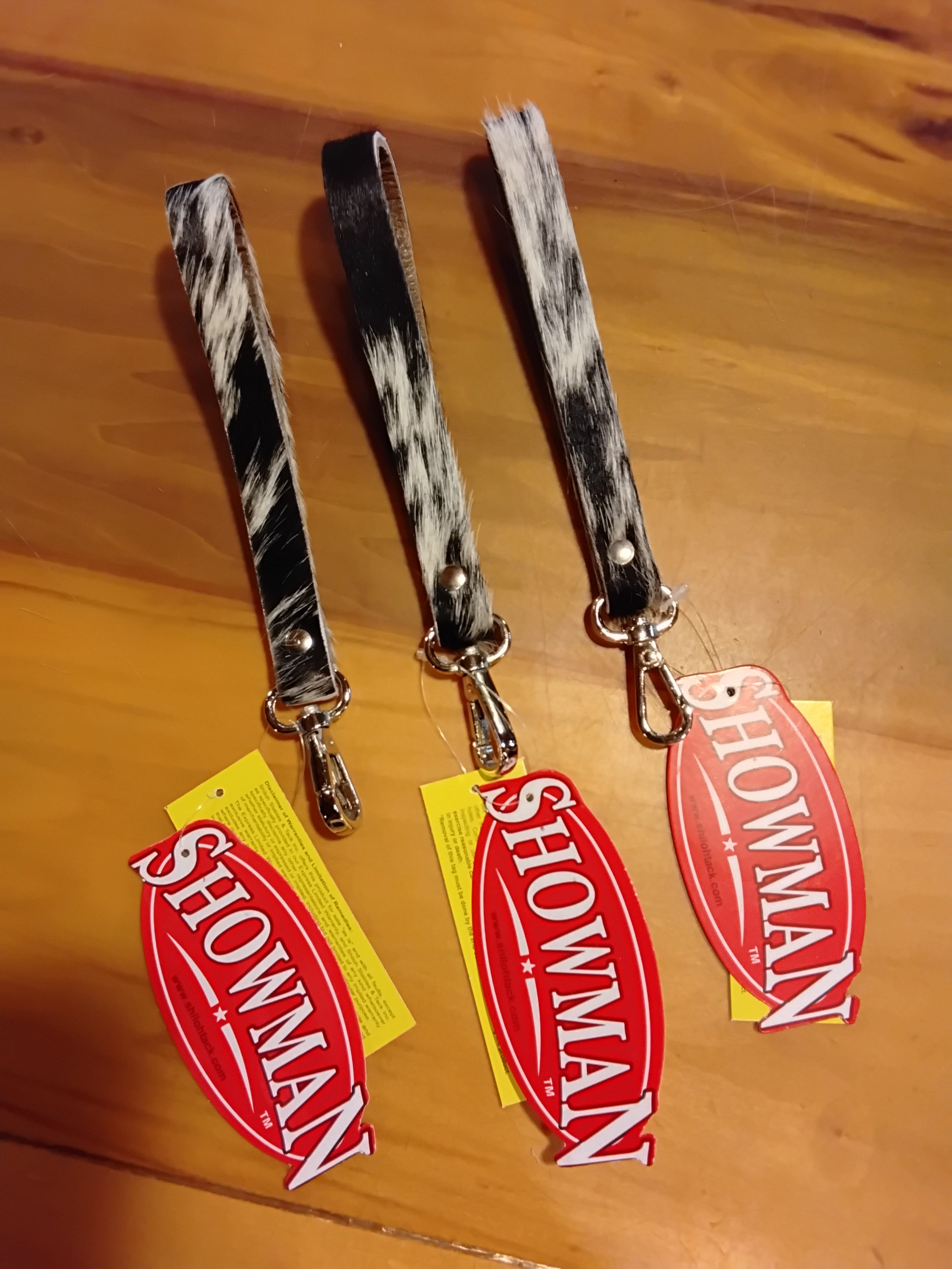 Genuine hair on wristlet strap