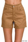 Tan shorts worn by a person.
