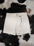 Zenana White tailored shorts front view 