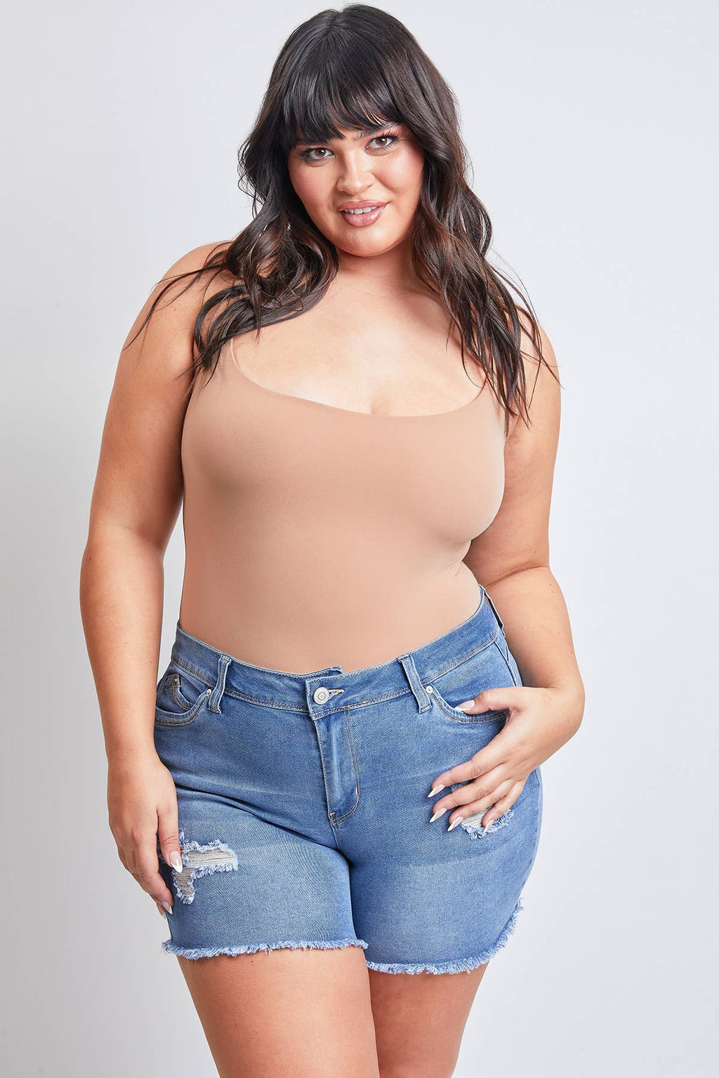 Junior Plus WannaBettaButt High-Rise Fray Short