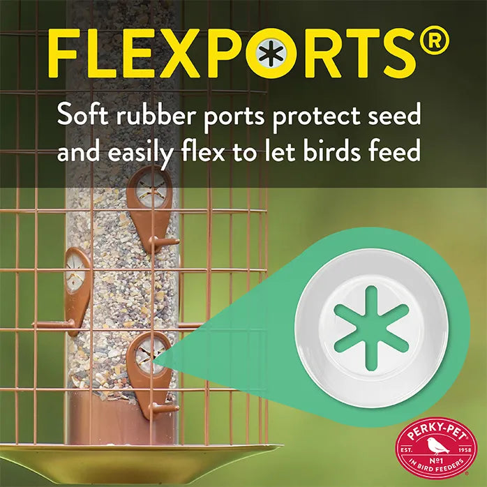 Flexports soft rubber port for bird feeders 