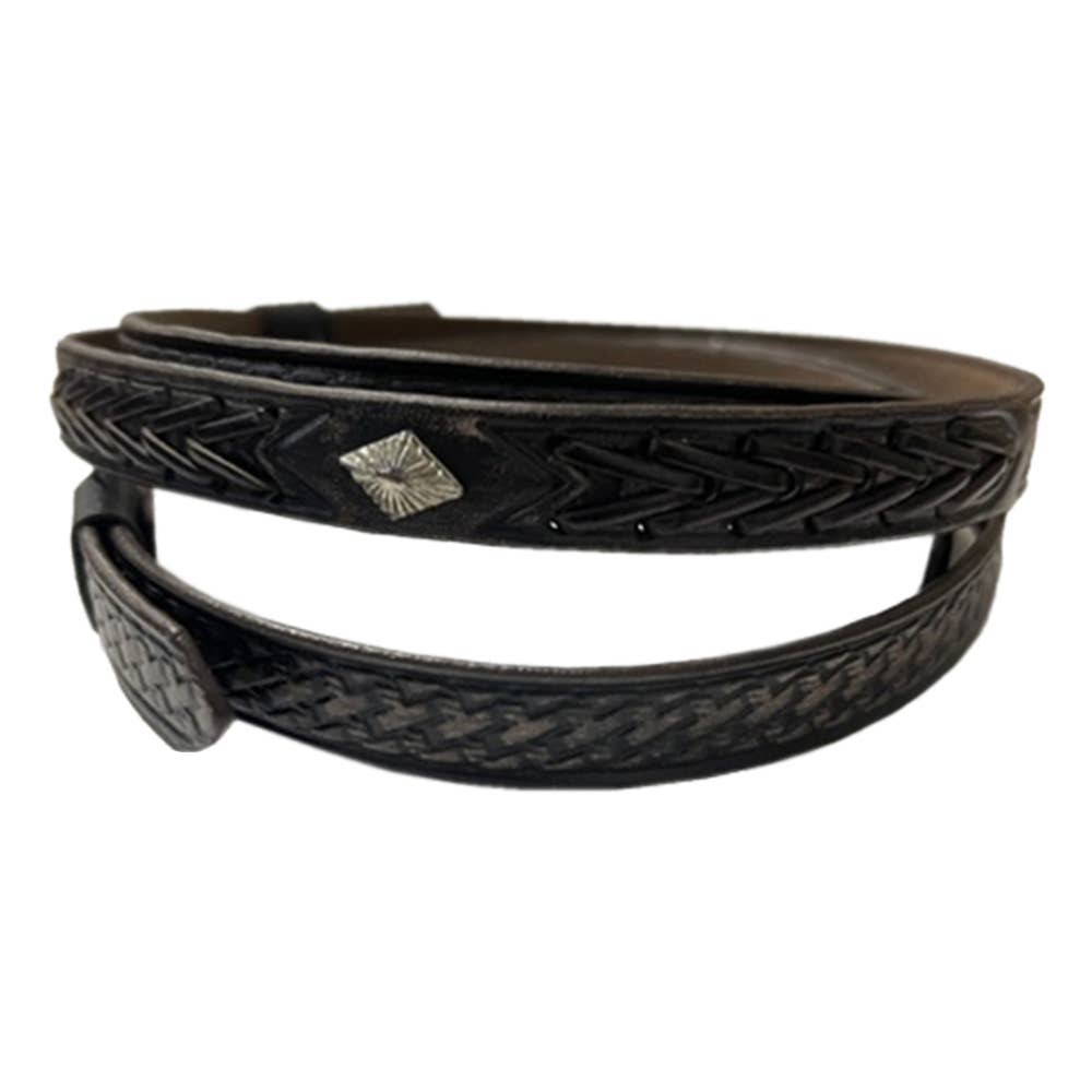 Made in the USA - Dark Brown Leather Lace Hatband