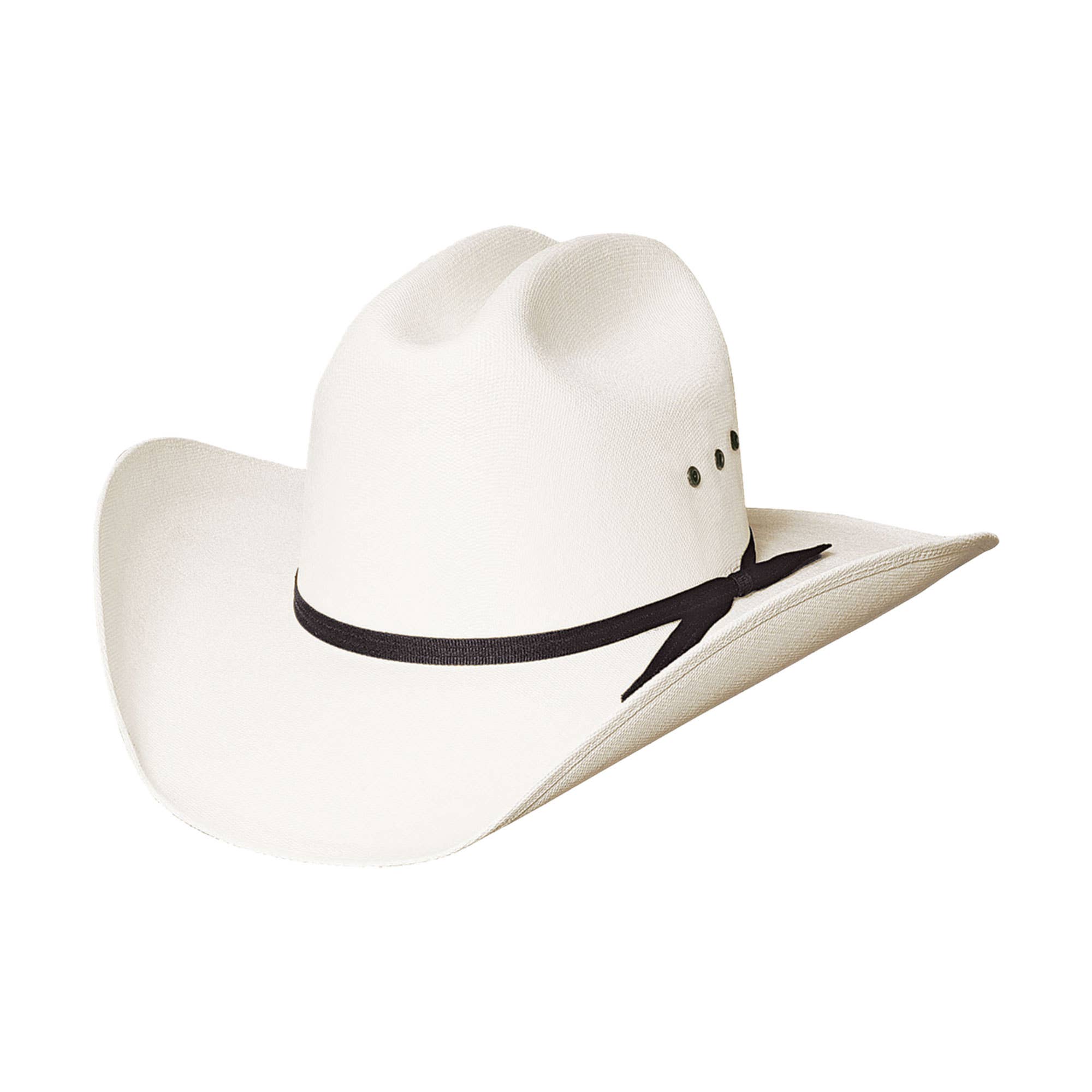 Bullhide Buffalo 10X Linen Cowboy Hat – Off White with a black hat band