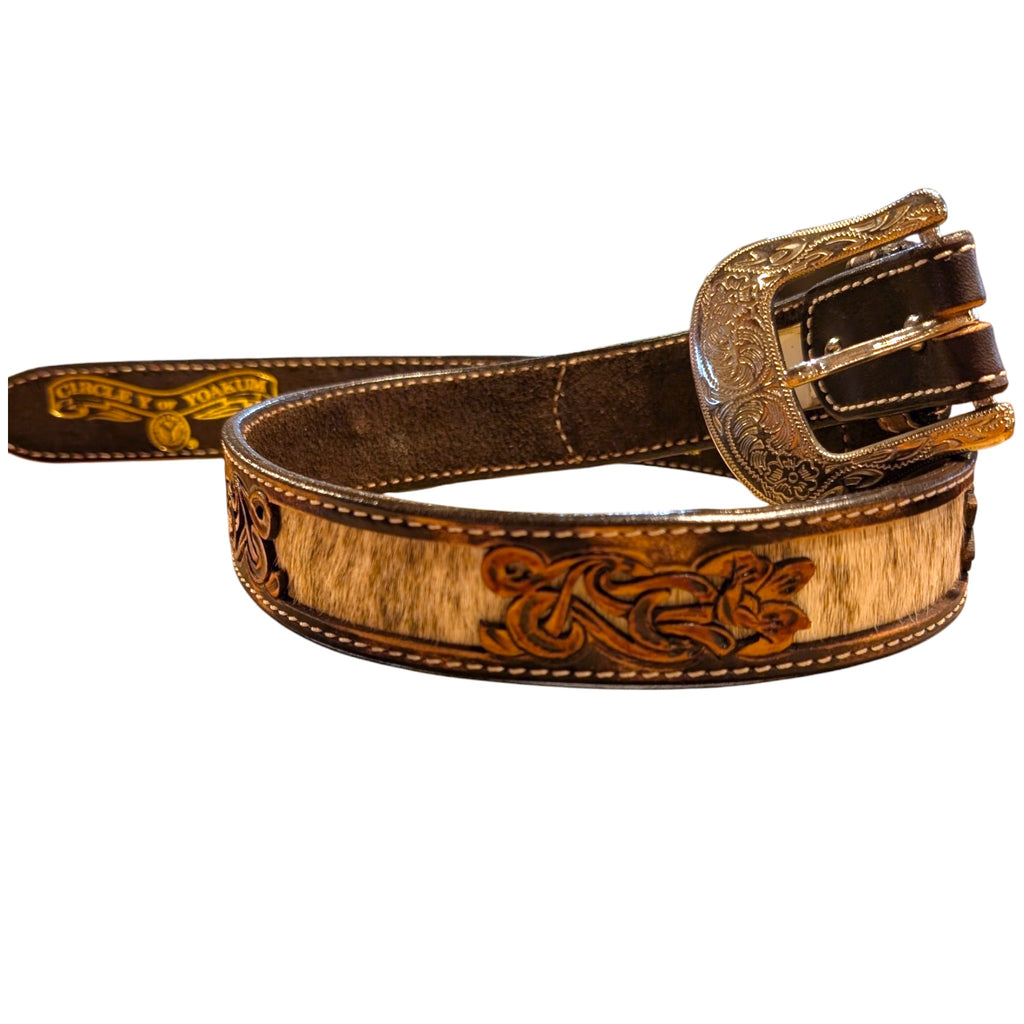 Circle Y Hair on Hide Leather Belt