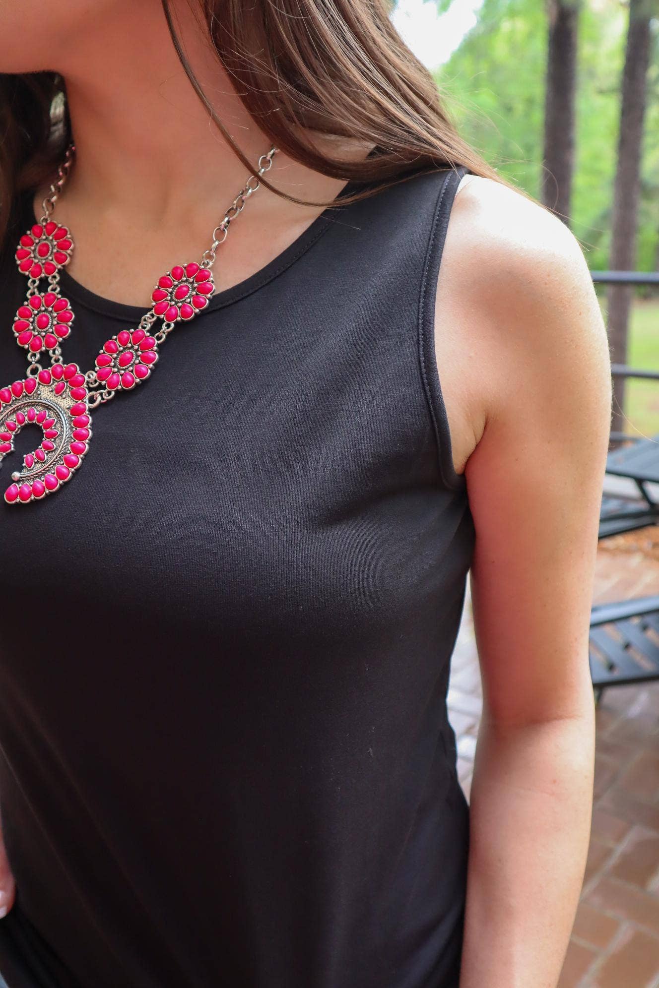 Basic Sleeveless Tank Top Black