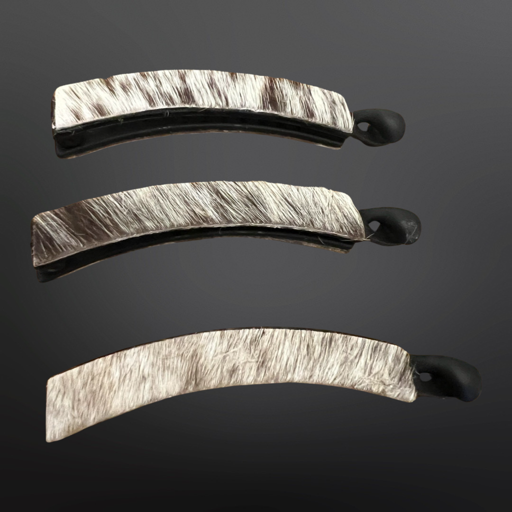 Cowhide Banana Clip-  Hair Clip Western Inspired - Small
