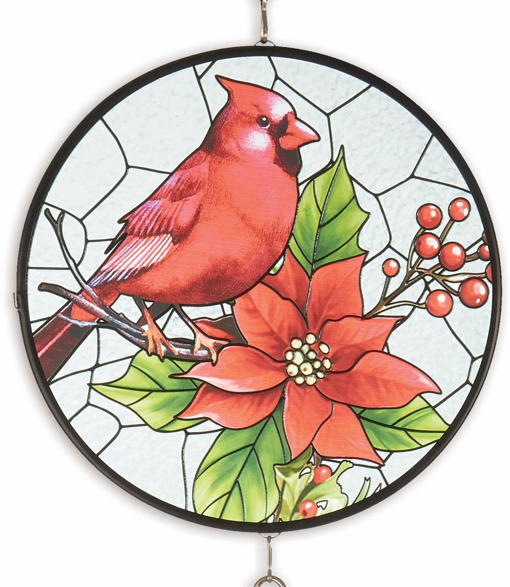 40“Cardinal Stain Glass Wind Chime