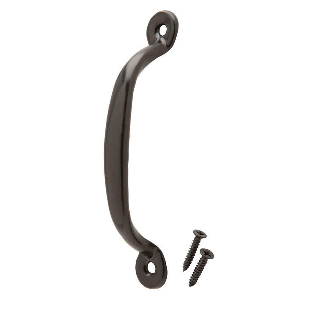 4-7/8 in. Black Light-Duty Steel Door Pull