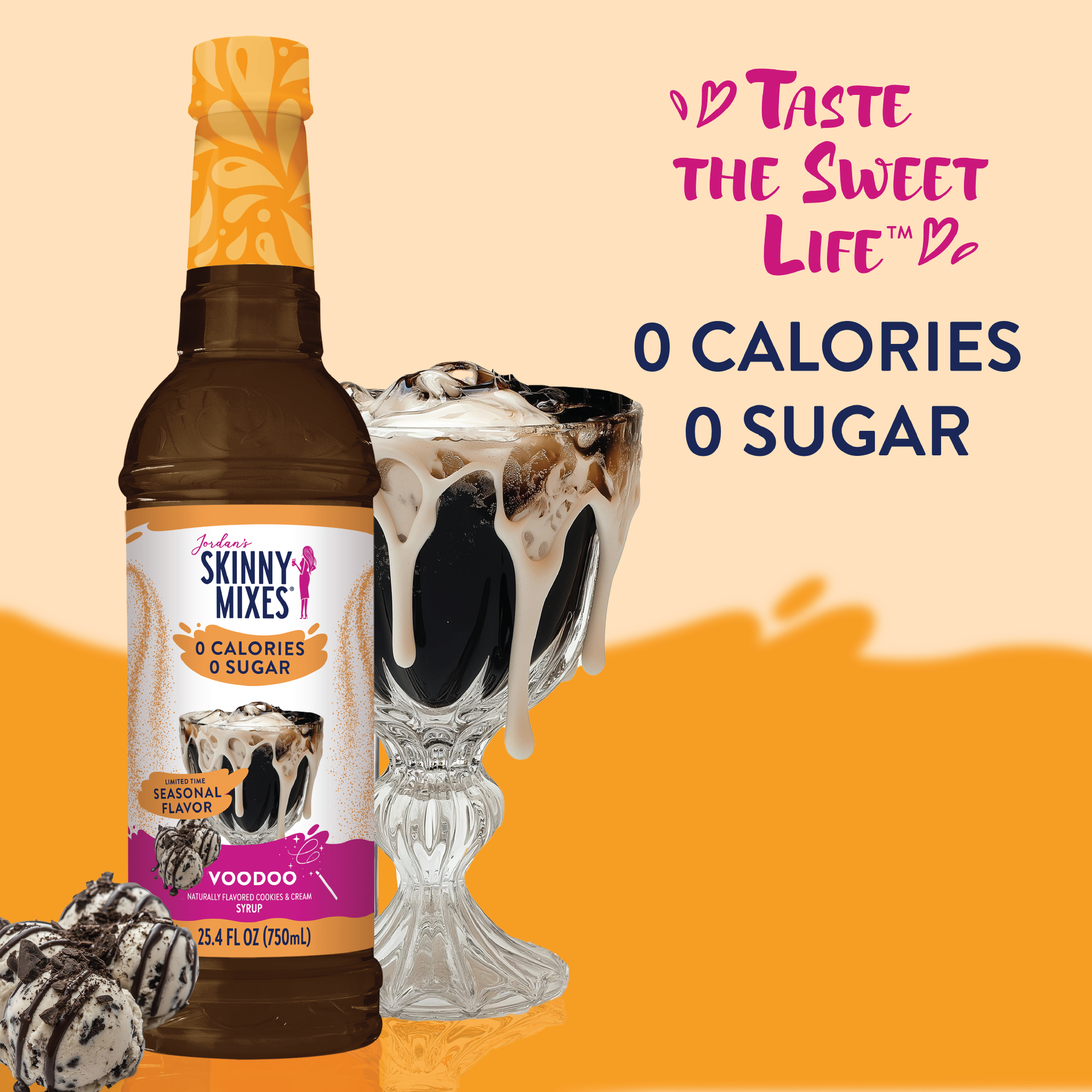Jordan's Skinny Mix New Sugar Free Voodoo Syrup 
