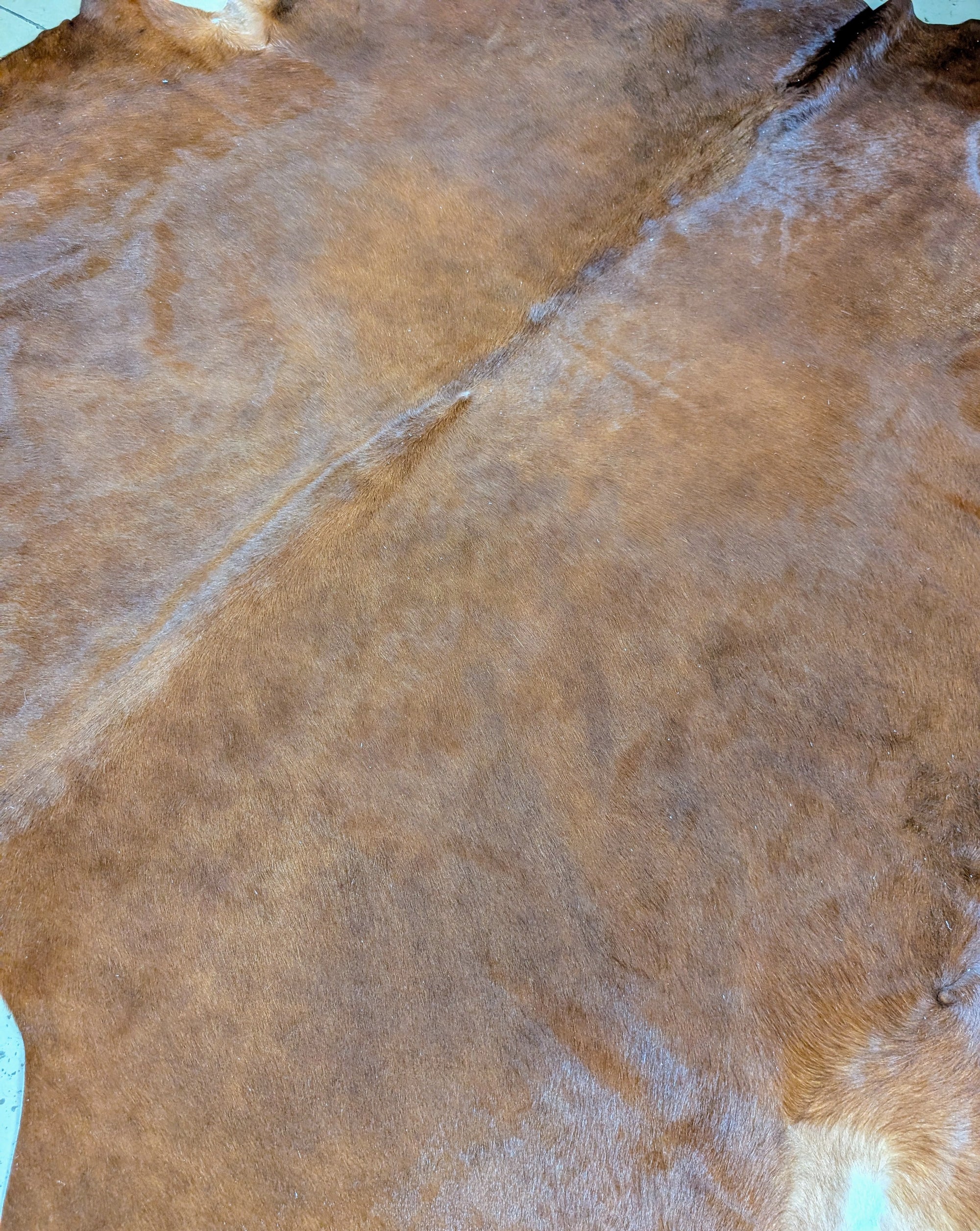 Authentic red leather cowhide, perfect for home or lodge accents