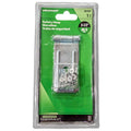 Hillman 3-1/2-inch steel safety hasp in packaging with included mounting screws