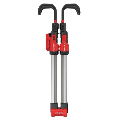Two adjustable crowbars with red handles on a white background