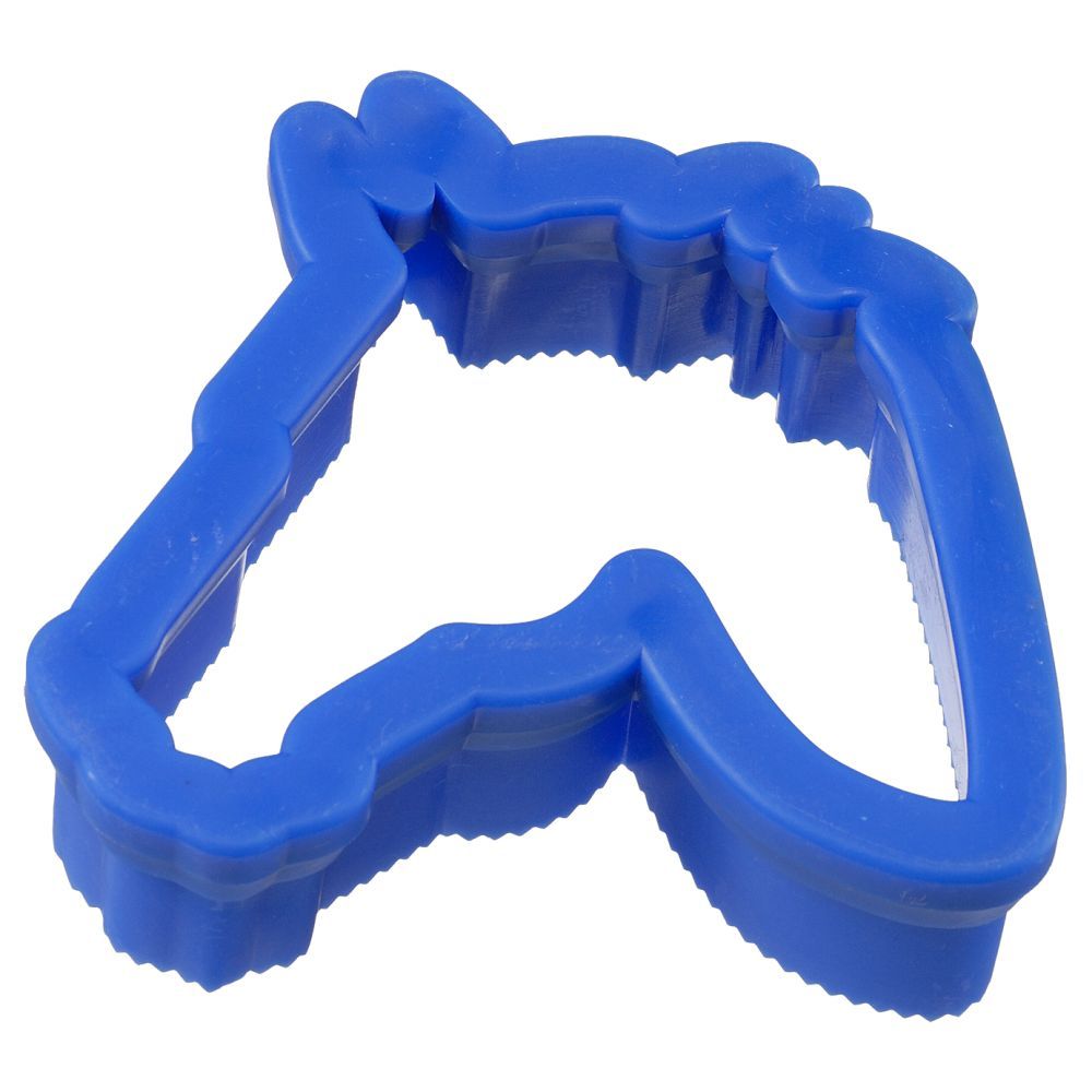 Blue poly horse head shaped curry