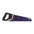 Blue Irwin Hand Saw with a white back ground.