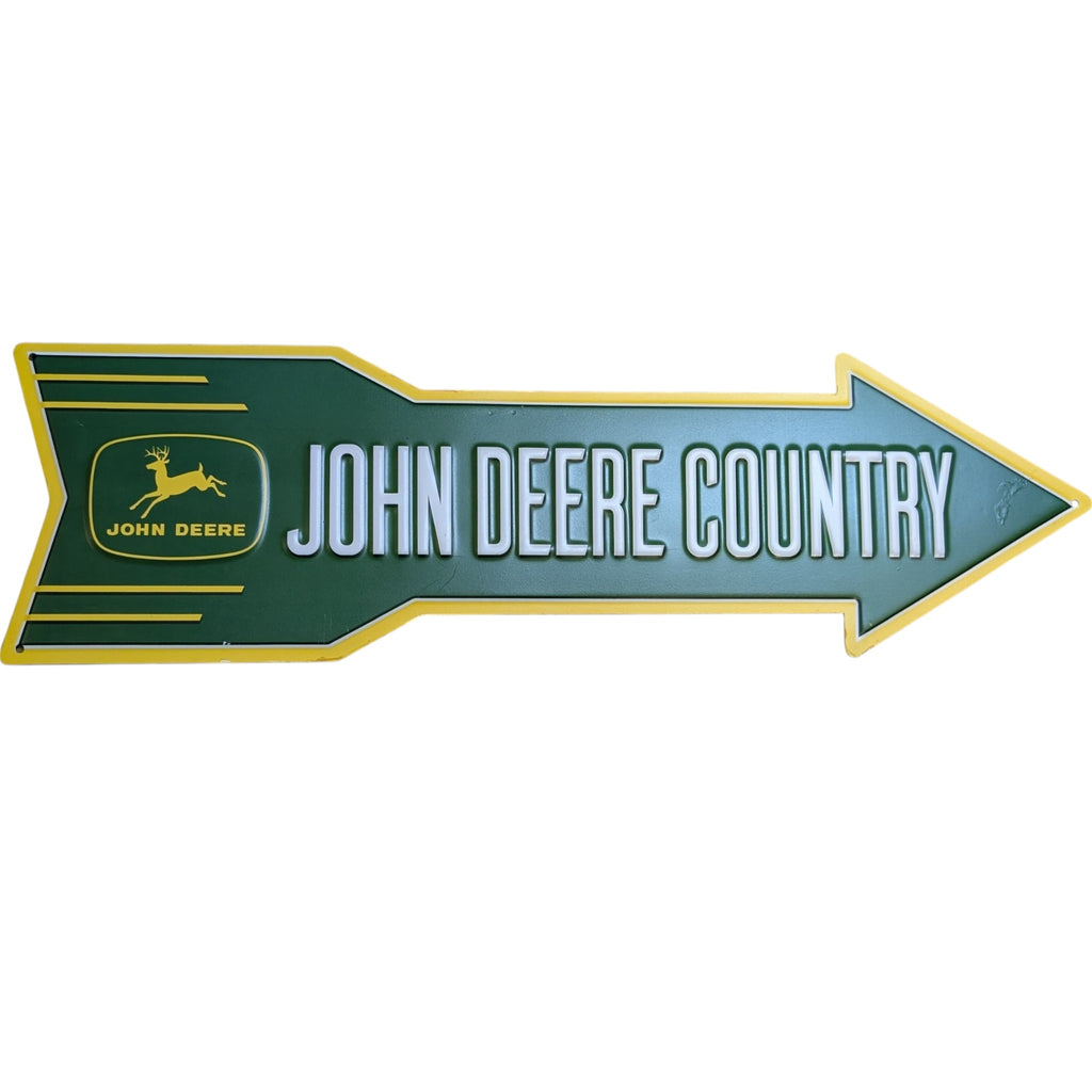 John Deere Country Metal Arrow Sign