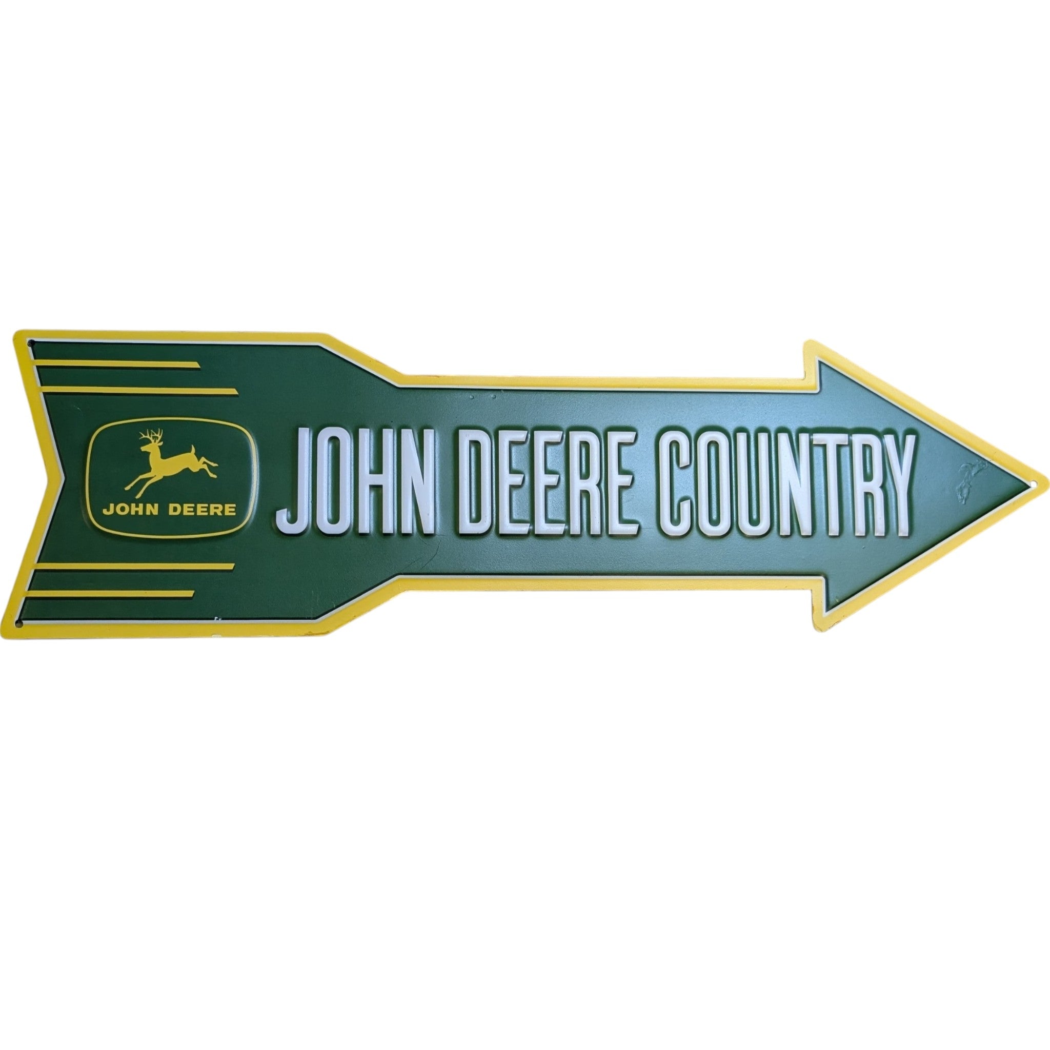 John Deere Country Metal Arrow Sign