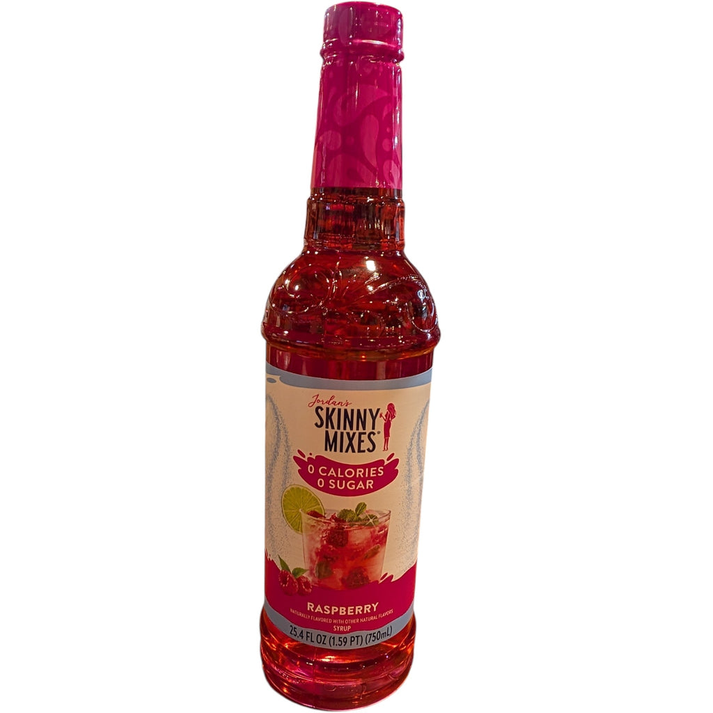 A bottle of Jordan's Skinny Mixes Raspberry - 750mL