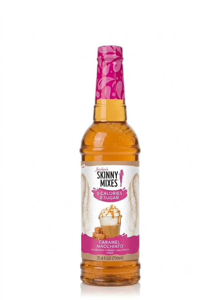 Bottle of Jordan's Skinny Mixes Caramel Macchiato syrup 