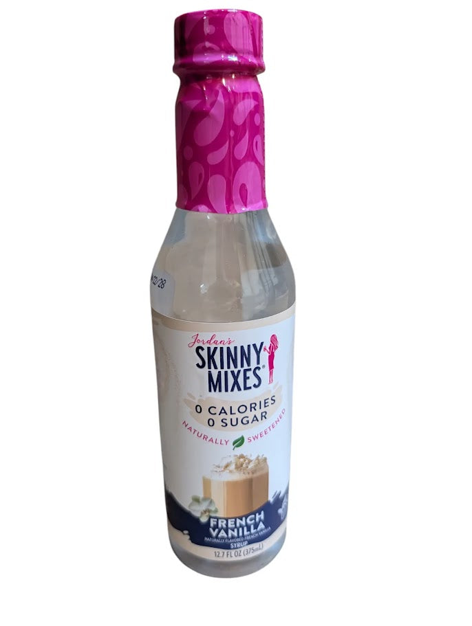 A bottle of Jordan's Skinny Mix 375ml in the flavor of French Vanilla