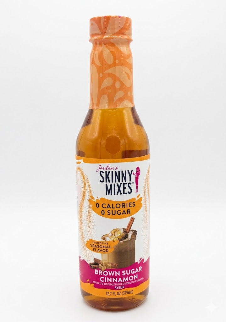 Bottle of Skinny Mixes Brown Sugar Cinnamon syrup in a 375ml bottle