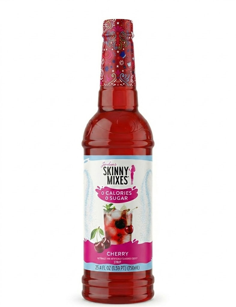 Jordan's Skinny Mixes cherry syrup in a 750ml bottle