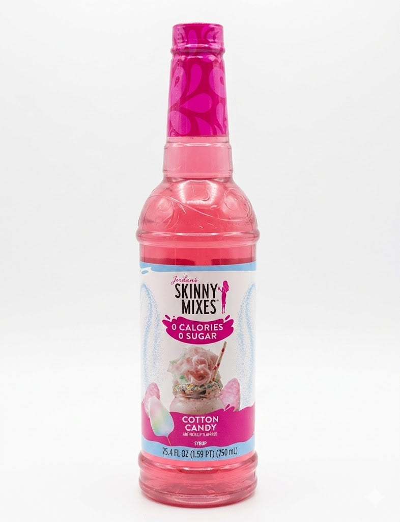 Jordon's Skinny Mixes Cotton Candy flavor in a bottle