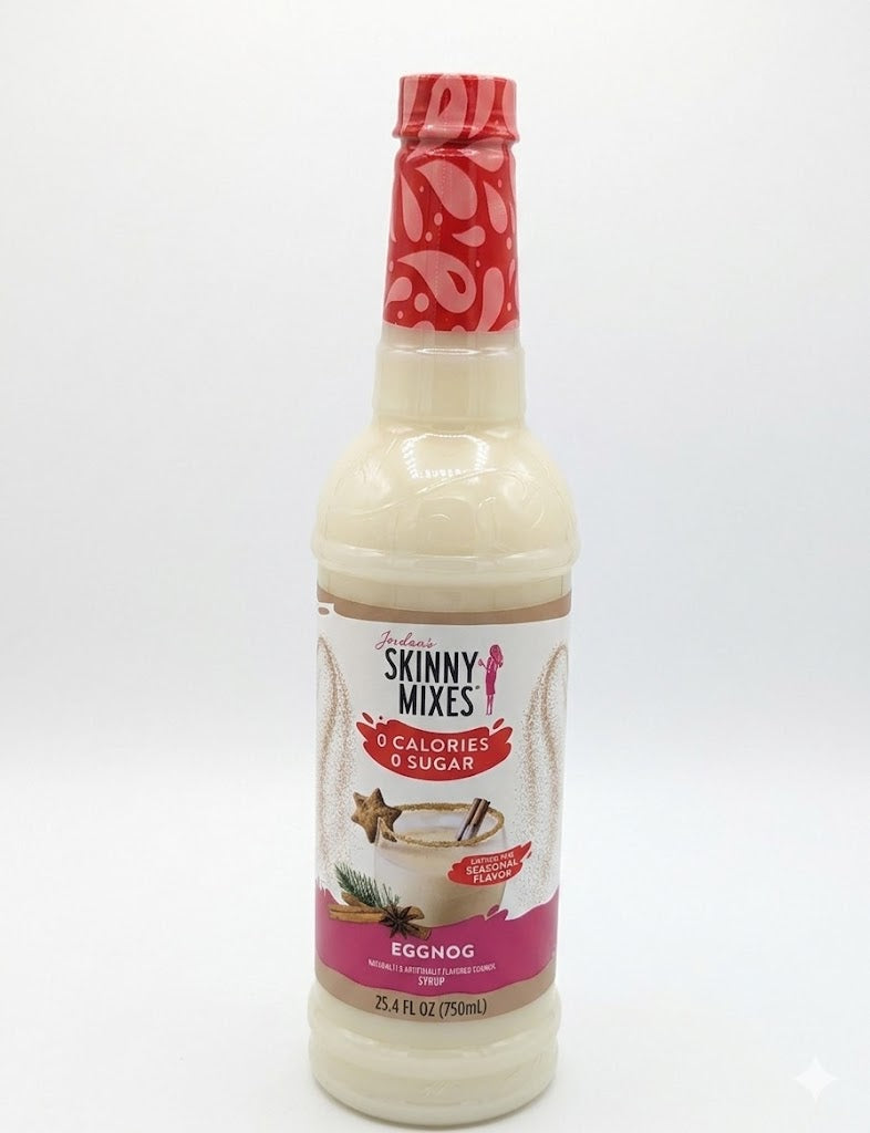 Jordan's Skinny Mixes Eggnog syrup in a bottle