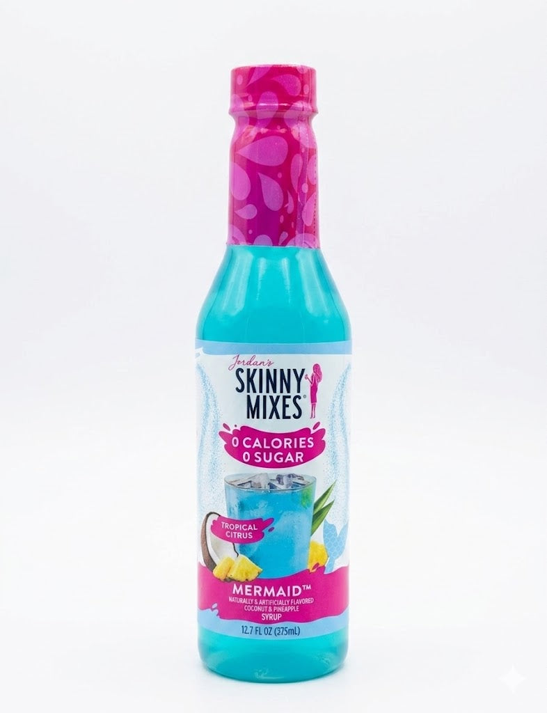 Jordan's Skinny Mixes Sugar Free Mermaid Hydration Syrup in a 375ml bottle