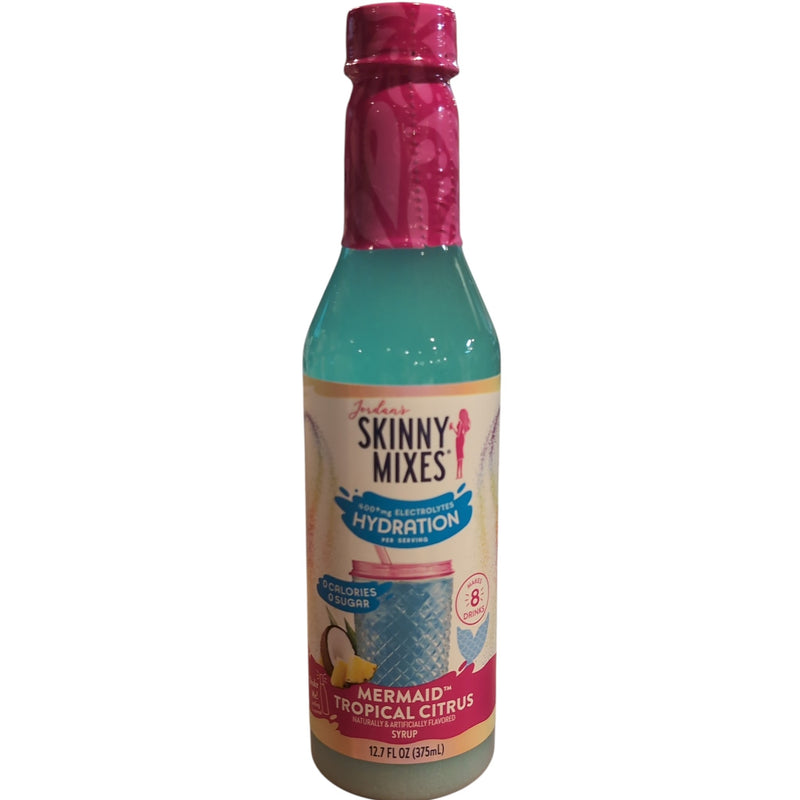 A bottle of Jordan's Skinny Mix Mermaid Tropical Citrus-Hydration 375ml