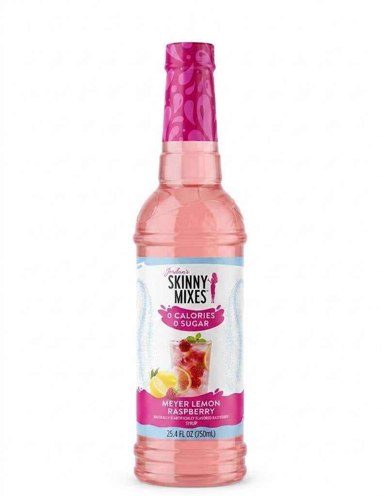 Jordan's Skinny Mixes lemon raspberry syrup in a bottle