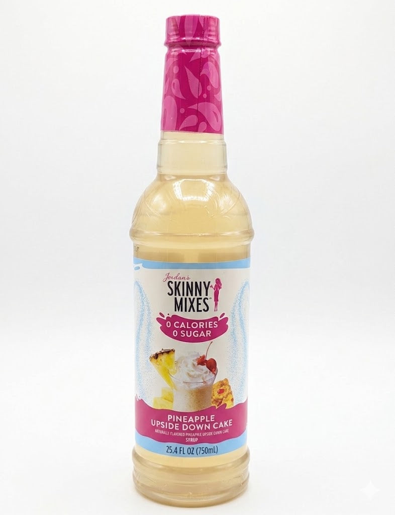 Jordan's Skinny Mix Sugar Free Pineapple Upside Down Cake Syrup in a 750ml bottle"