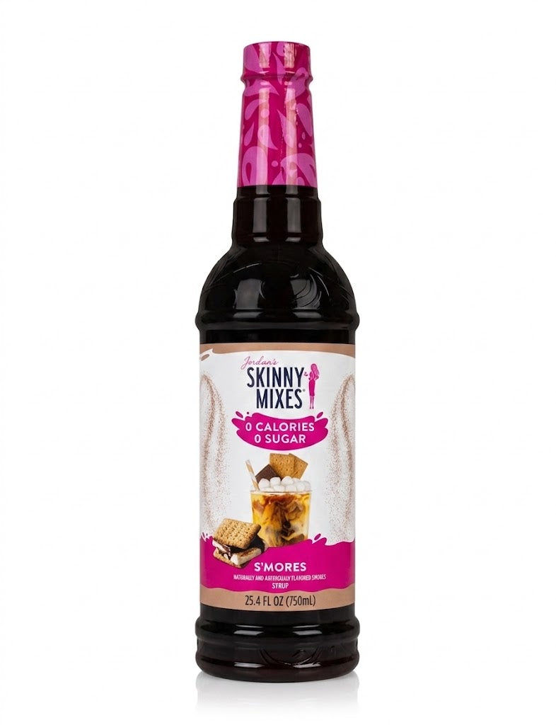 Jordan's Skinny Mixes S'mores syrup in a 750ml bottle