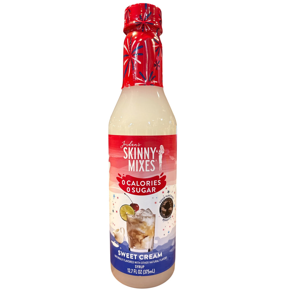 A bottle of Jordan's Skinny Mix 375ml in the flavor Sweet Cream