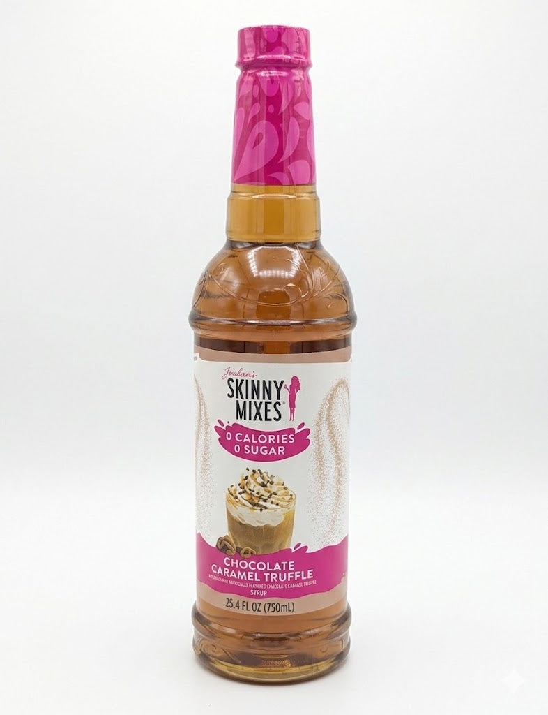 Jordan's Skinny Mixes Chocolate Caramel Truffle syrup in a 750ml bottle
