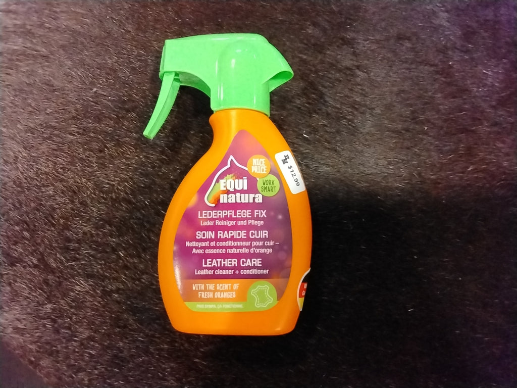 spray bottle of leather cleaner and conditioner