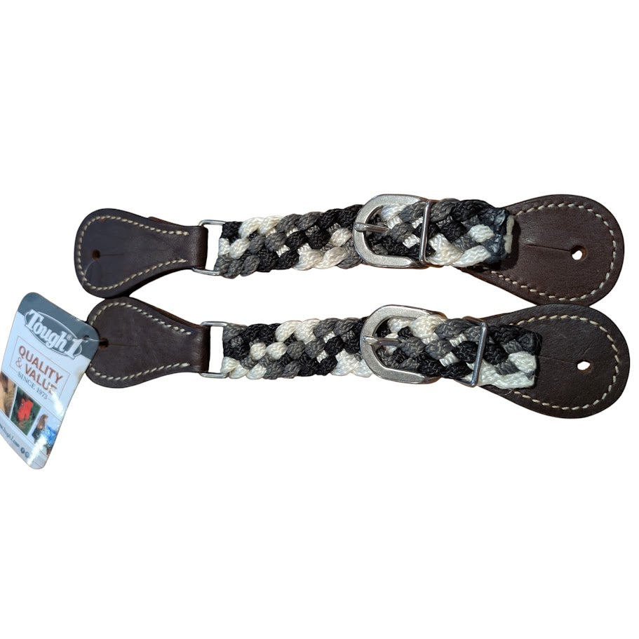 Tough1 Multicolor Braided Poly Spur Straps | Adjustable Western Spur Straps