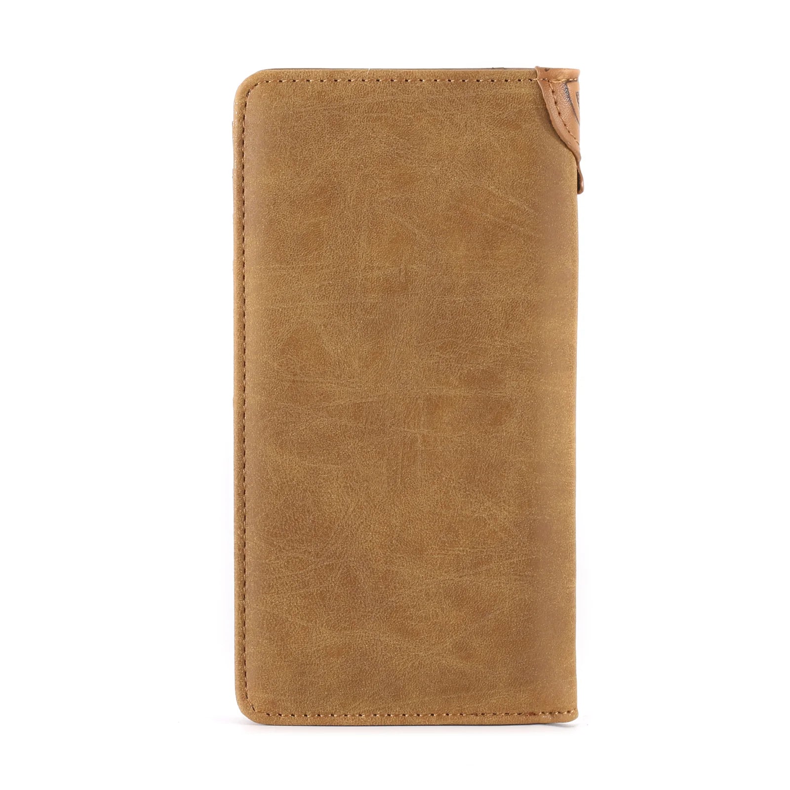 Brown leather wallet on a white background