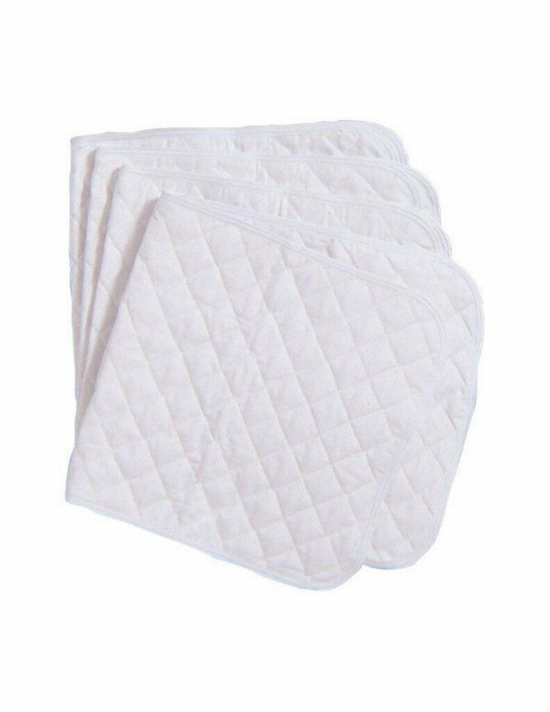 White quilted pad folded on a white background
