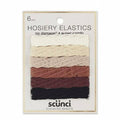 Scunci 6-pack soft hosiery fabric hair elastics in neutral tones

