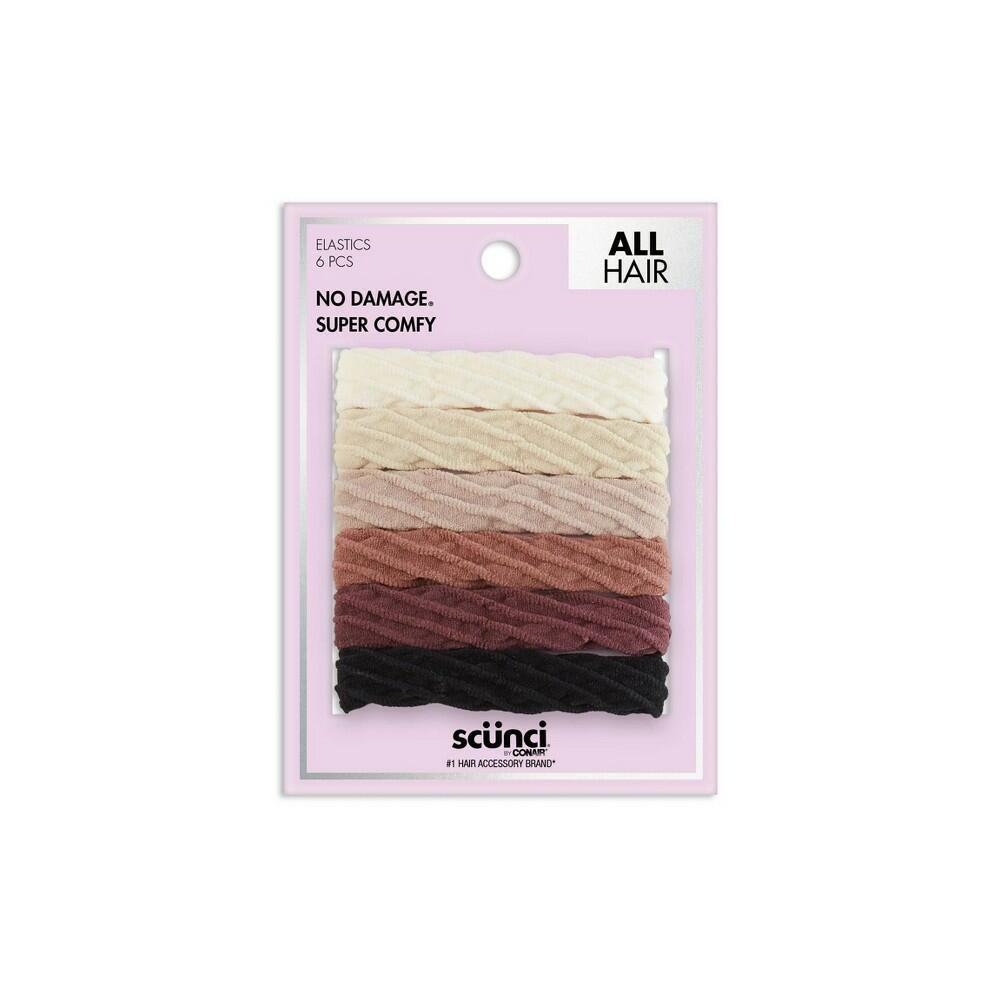 No-damage stretch hair ties for all hair types by Scunci