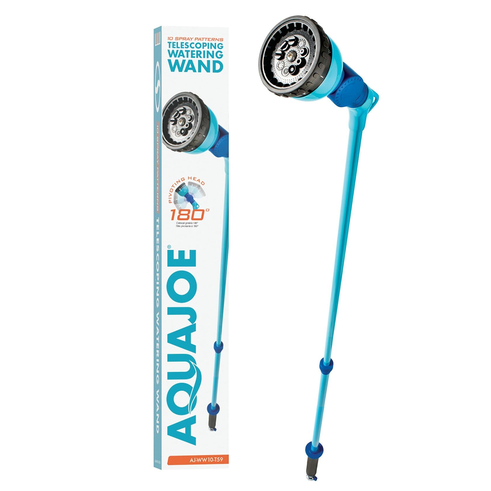 Aqua Joe telescoping metal watering wand with 180-degree adjustable spray head