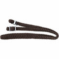 Mini Poly Contest Reins – 3/4" x 5' Brown Durable Riding Reins for Miniature Horses