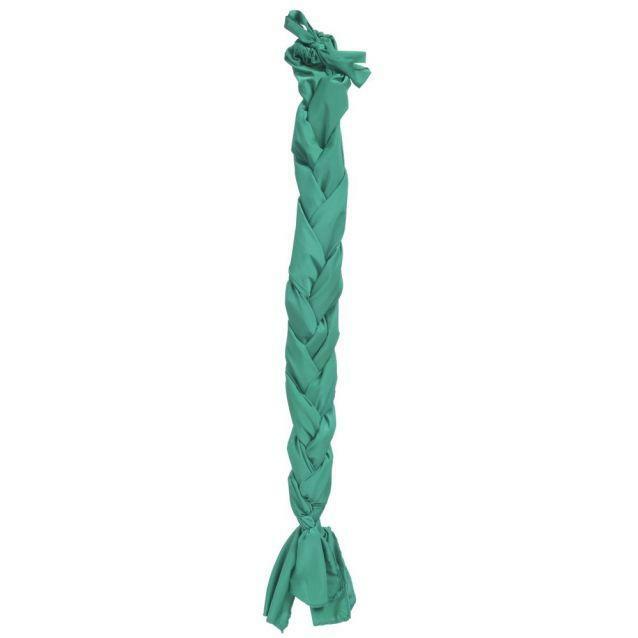 Green braided Tail Bag on a white background