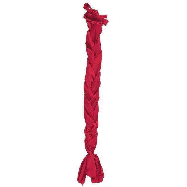Red braided Tail bag on a white background